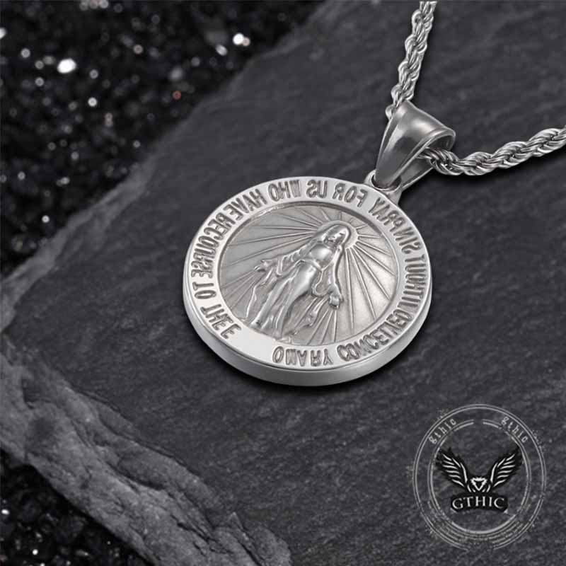 Maria Letters Stainless Steel Religion Pendant