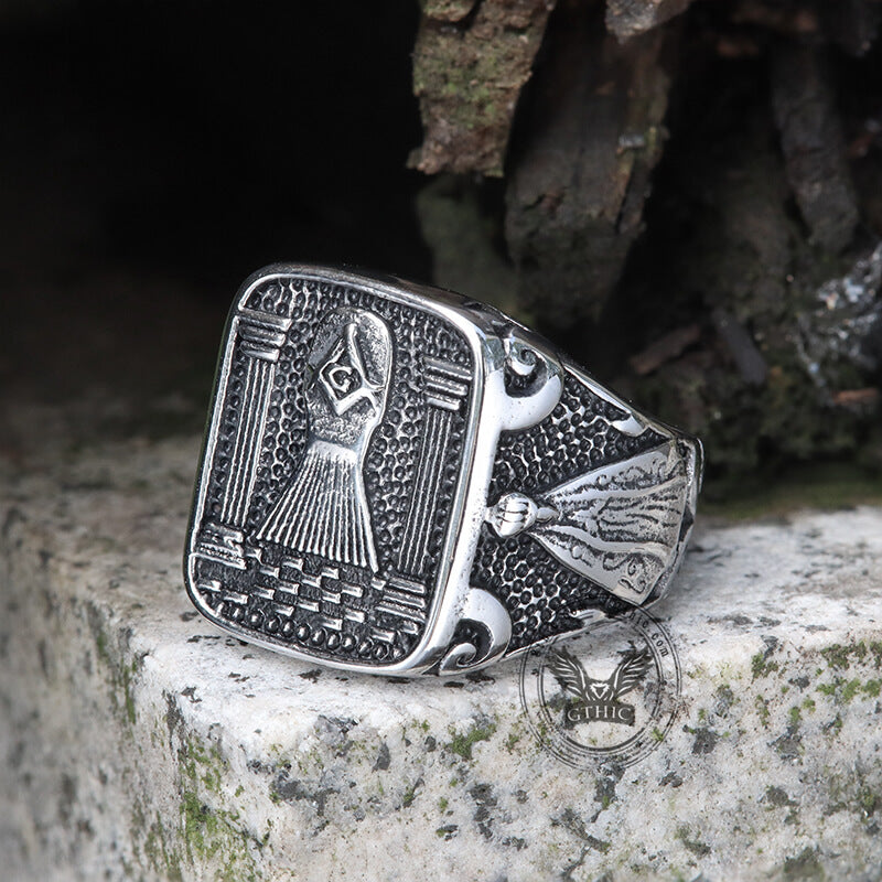 Masonic Stainless Steel Ring