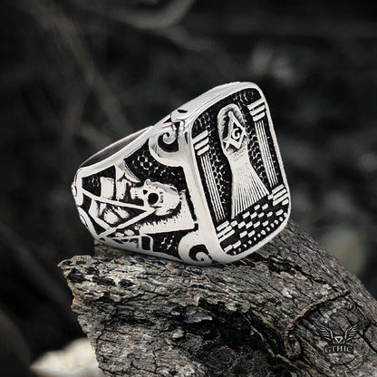 Masonic Stainless Steel Ring