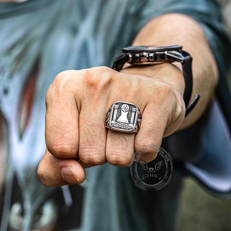 Masonic Stainless Steel Ring