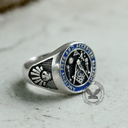 Masonic Symbol Stainless Steel Ring