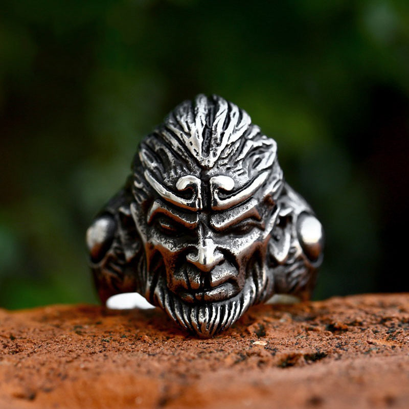 Monkey King Sun Wukong Stainless Steel Ring