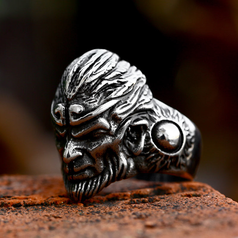 Monkey King Sun Wukong Stainless Steel Ring