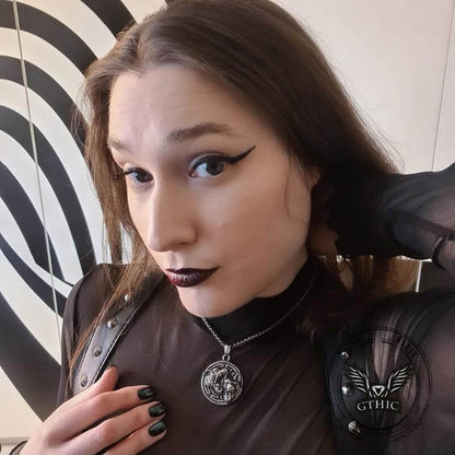 Nordic Wolf Valknut Stainless Steel Viking Pendant