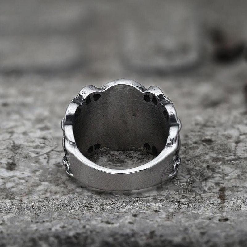 Northern Pirate Compass Stainless Steel Marine Ring