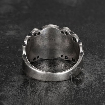 Northern Pirate Compass Sterling Silver Marine Ring