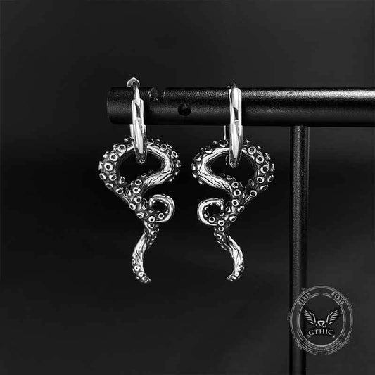 Octopus Tentacle Stainless Steel Earrings