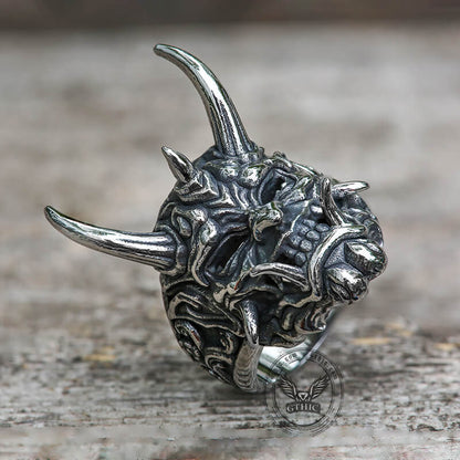 Oni Mask Stainless Steel Ring