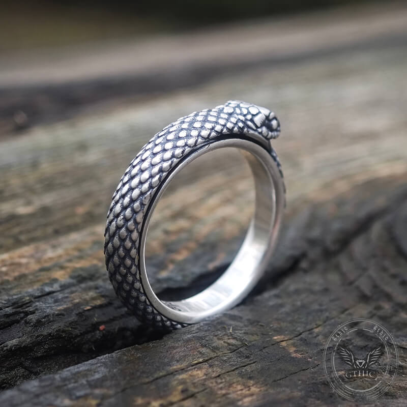 Ouroboros Sterling Silver Spinner Ring