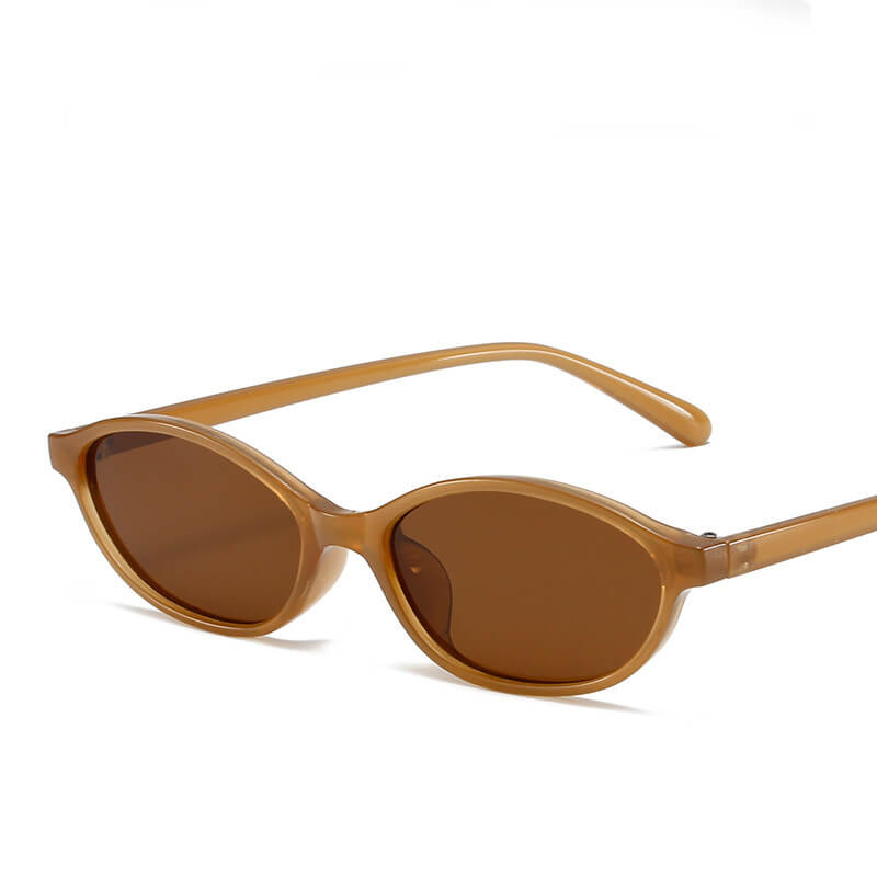 Oval Small Frame Sun Visor Ac Sunglasses
