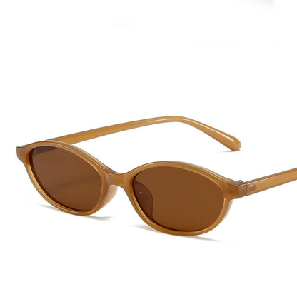 Oval Small Frame Sun Visor Ac Sunglasses
