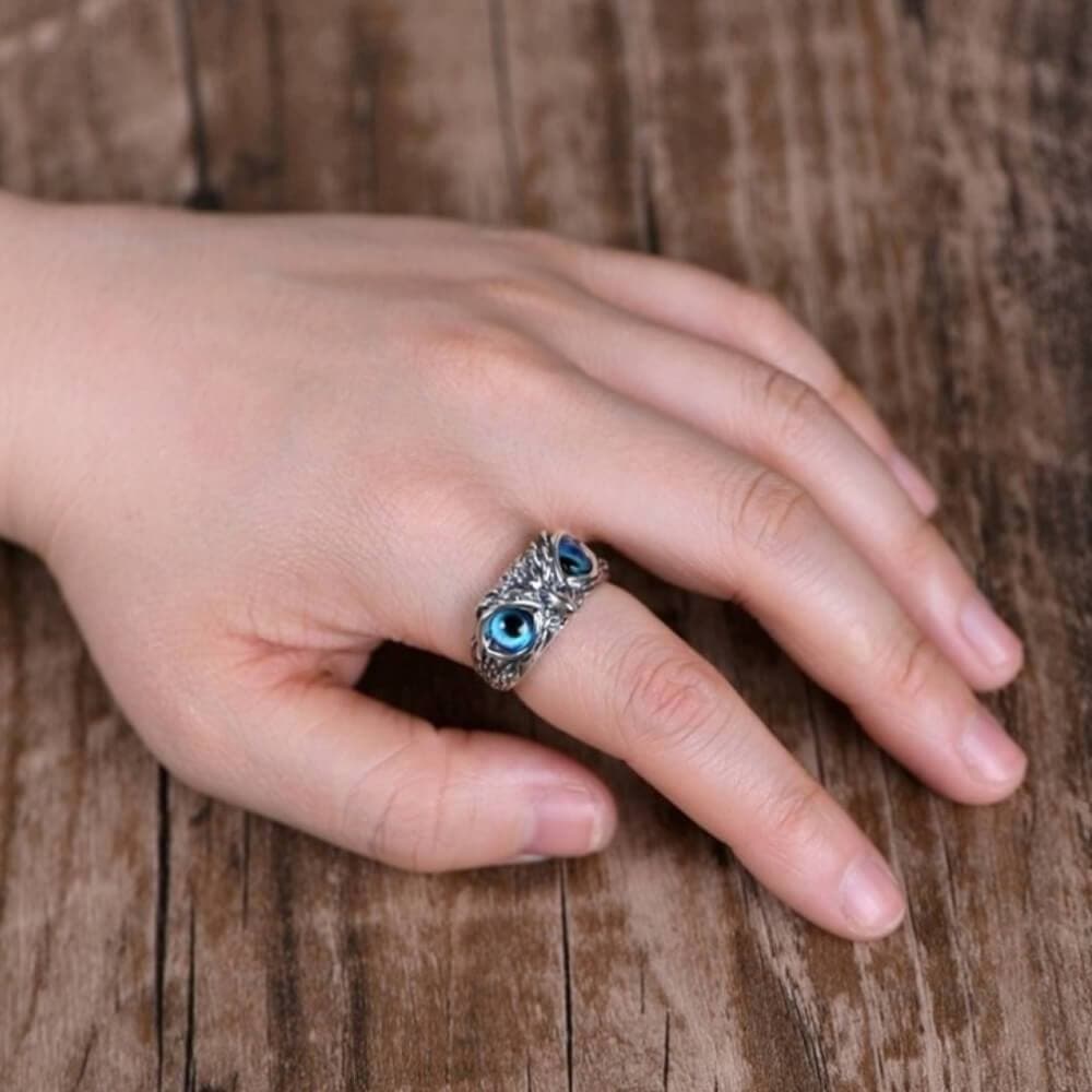 Owl Sterling Silver Animal Ring