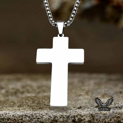 Painted Jesus Cross Stainless Steel Pendant