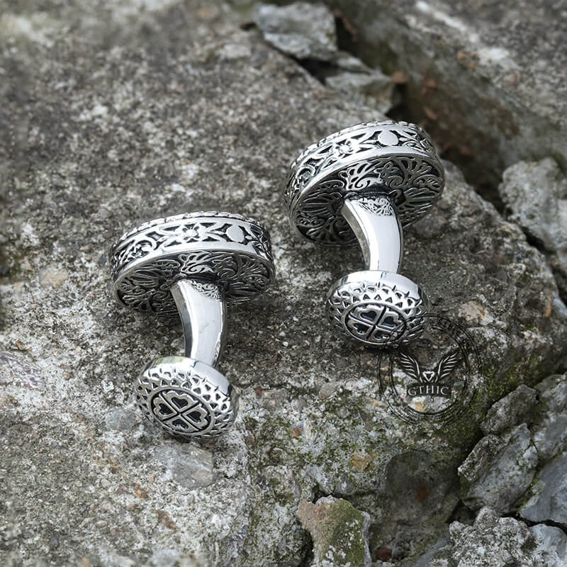 Pattern Brass Fixed Backing Cufflinks