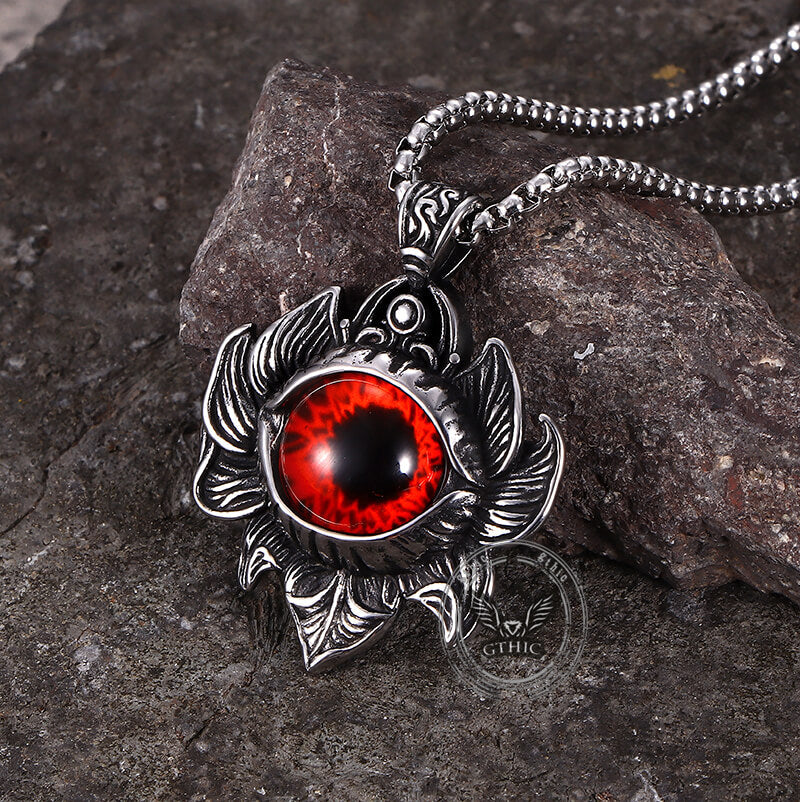 Pattern Devil Eye Stainless Steel Pendant