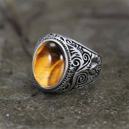 Pattern Gem Stainless Steel Ring