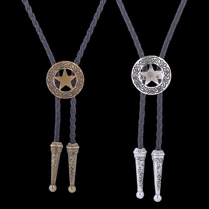 Pattern Star Alloy Bolo Tie