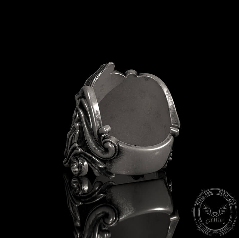 Pattern Sterling Silver Skull Ring