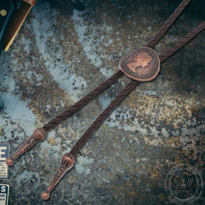 Queen Pattern Ancient Coin Alloy Bolo Tie