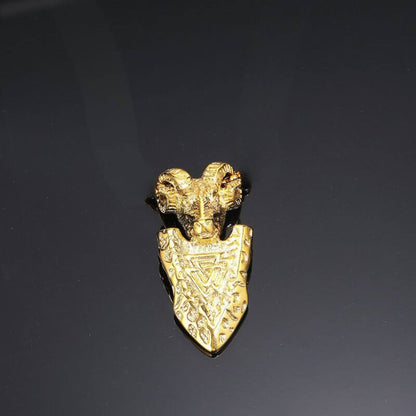 Ram Shield Stainless Steel Viking Pendant
