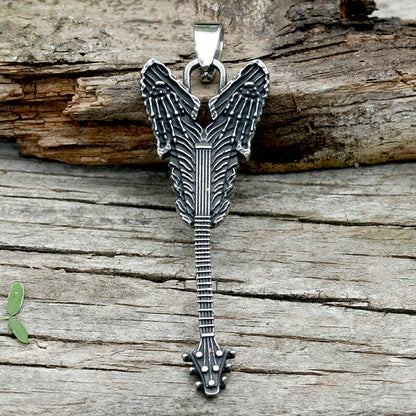 Rock Guitar Stainless Steel Pendant