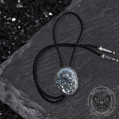 Rose Rabbit Mushroom Alloy Cowboy Bolo Tie
