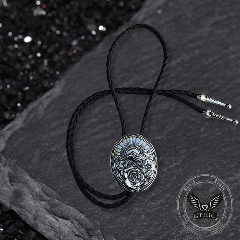 Rose Rabbit Mushroom Alloy Cowboy Bolo Tie