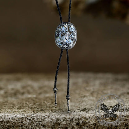 Rose Rabbit Mushroom Alloy Cowboy Bolo Tie