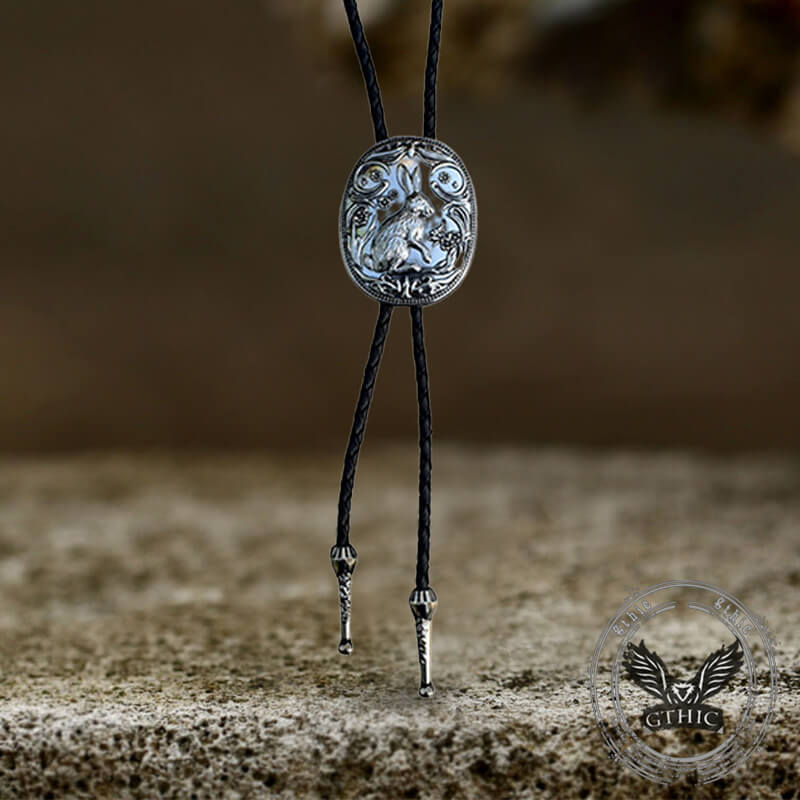 Rose Rabbit Mushroom Alloy Cowboy Bolo Tie