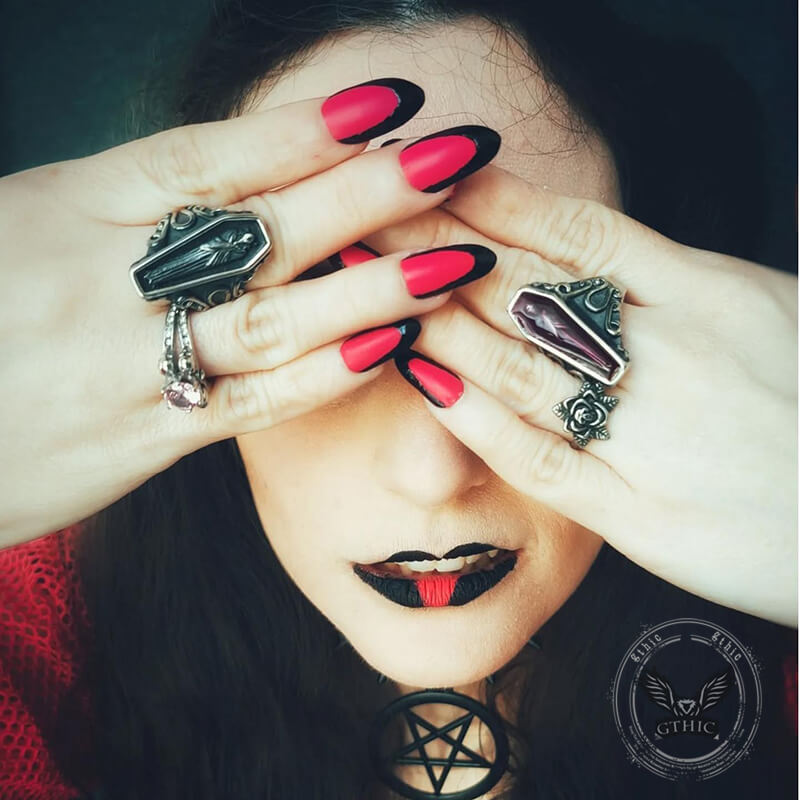 Rose Skull Stainless Steel Ring