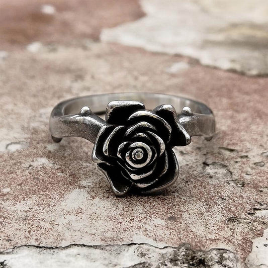Rose Stainless Steel Gothic Ring