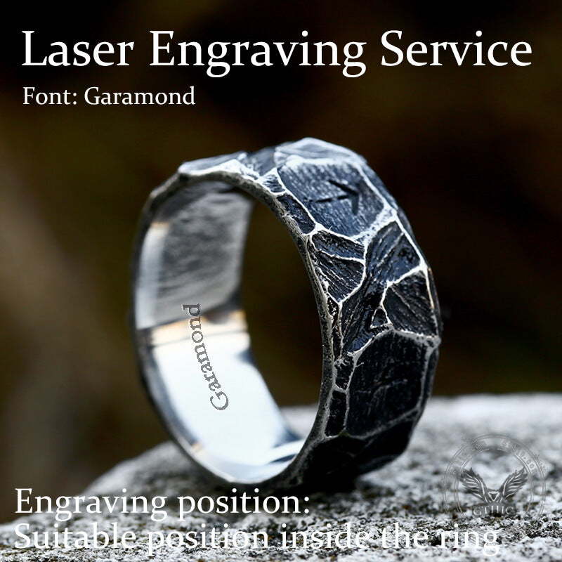 Runes Stainless Steel Viking Ring