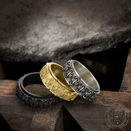 Scorpion Stainless Steel Spinner Ring