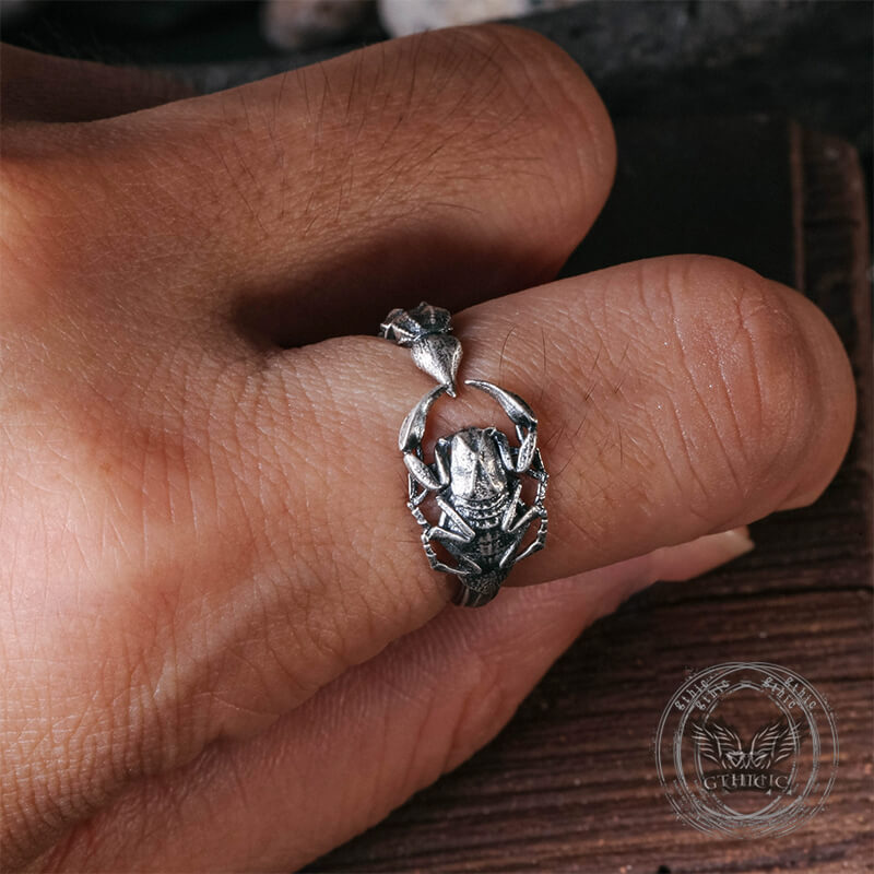 Scorpion Sterling Silver Animal Open Ring
