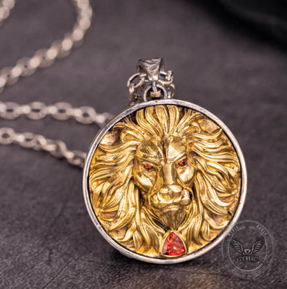 Seven Realms Gem Lion Sterling Silver Pendant