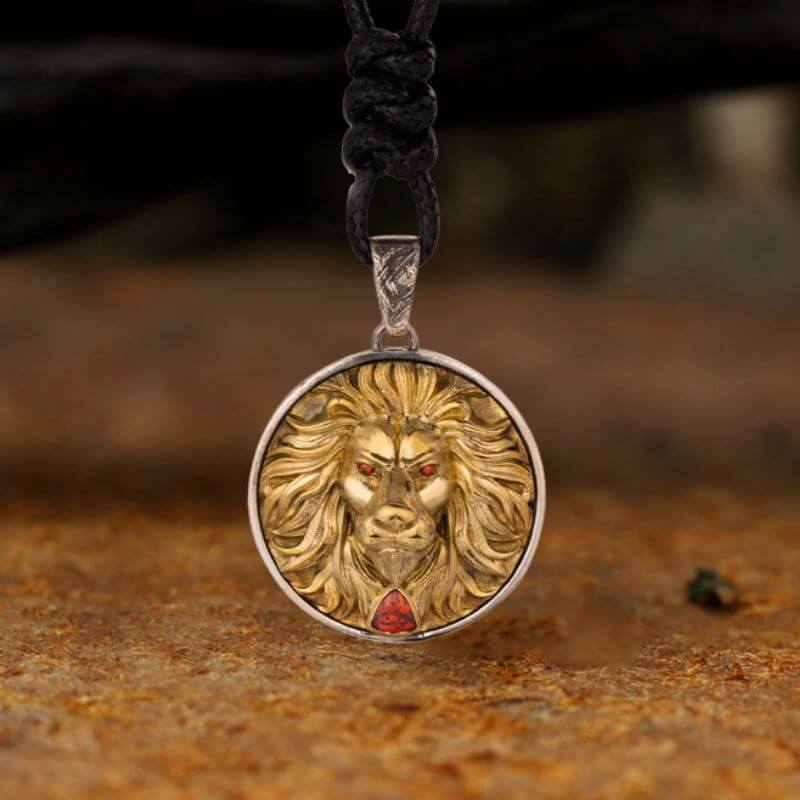 Seven Realms Gem Lion Sterling Silver Pendant