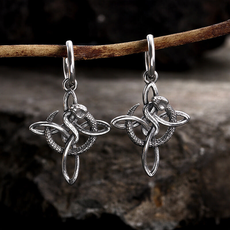 Snake Celtic Knot Stainless Steel Earrings