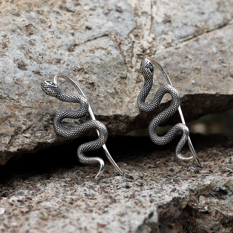 Snake Stainless Steel Ear Climber Cuffs