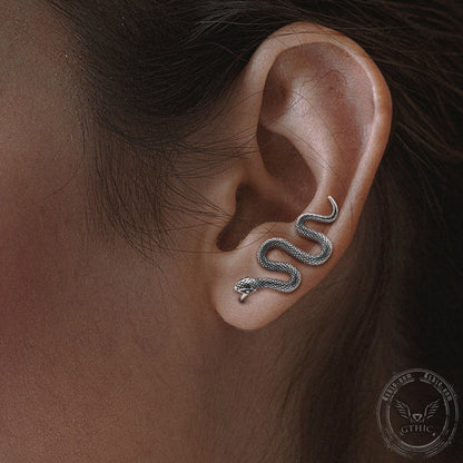 Snake Stainless Steel Ear Climber Cuffs