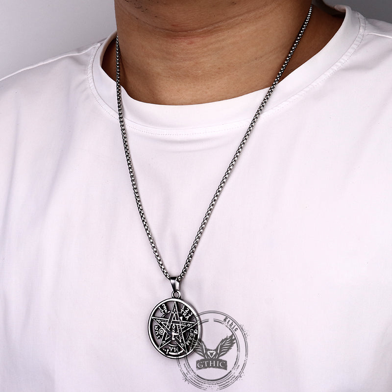 Solomon Pentagram Stainless Steel Pendant