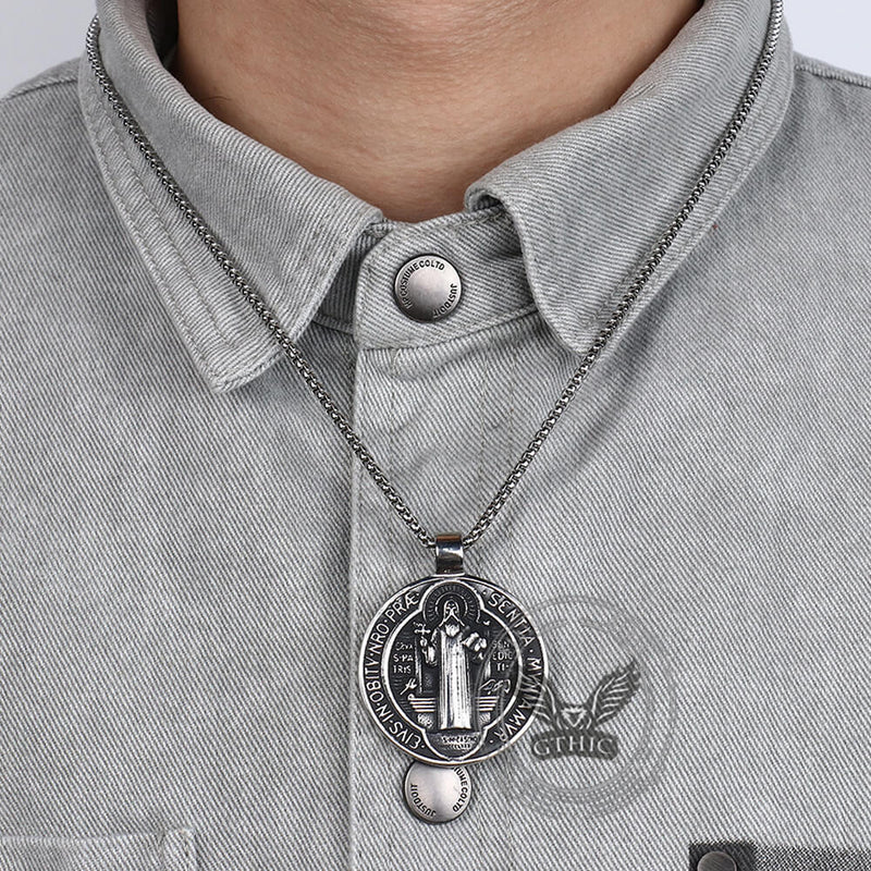 St. Benedict Medal Stainless Steel Pendant