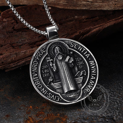 St. Benedict Medal Stainless Steel Pendant