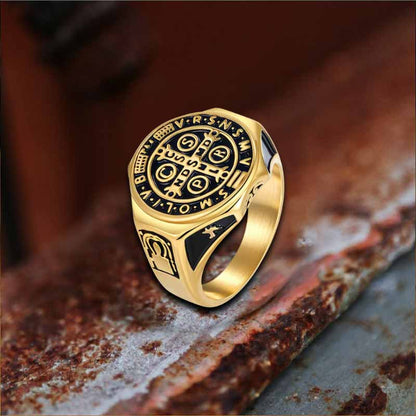 St. Benedict's Medal Stainless Steel Ring