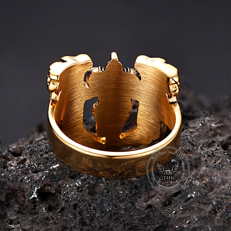 St. Michael Archangel Stainless Steel Hollow Ring