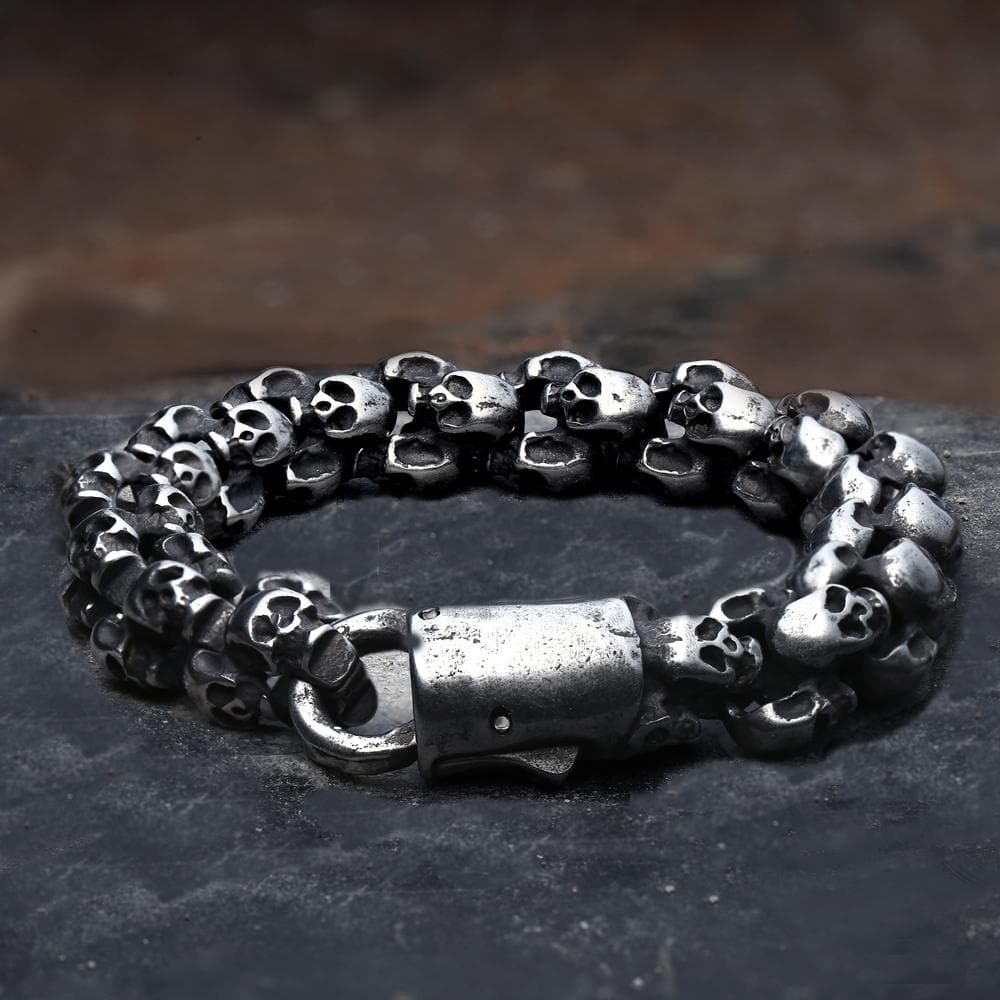 Stainless Steel Skull Bracelet