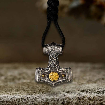 Thor's Hammer Sterling Silver Viking Pendant