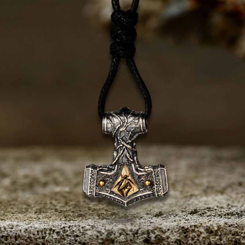 Thor's Hammer Sterling Silver Viking Pendant