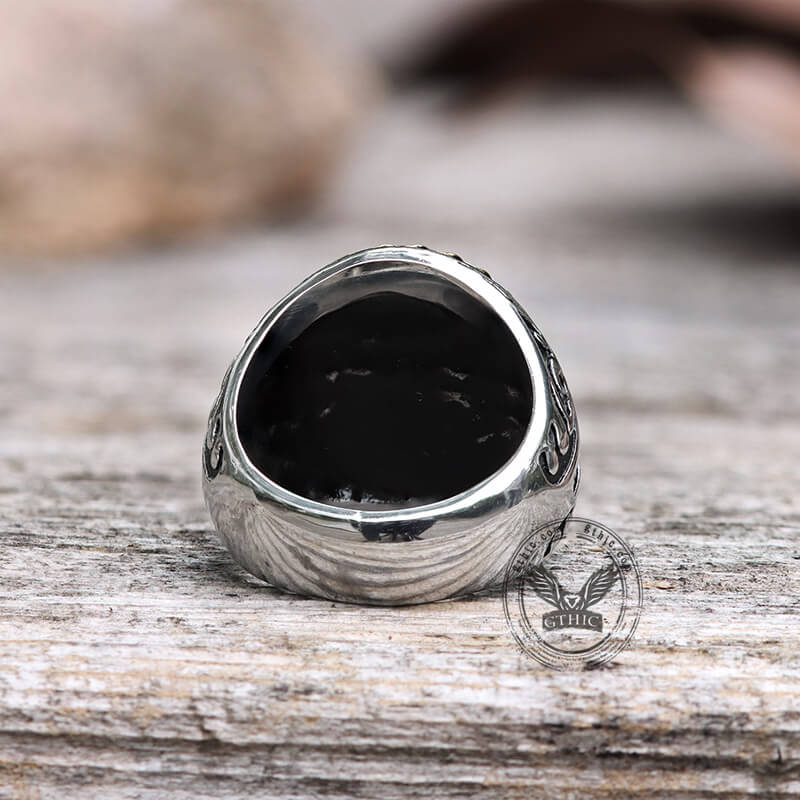 Tiger Eye Stainless Steel Gemstone Ring