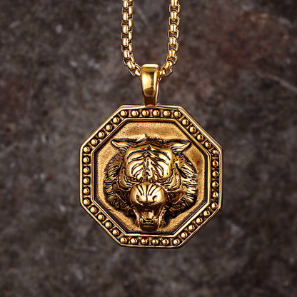 Tiger Head Stainless Steel Pendant