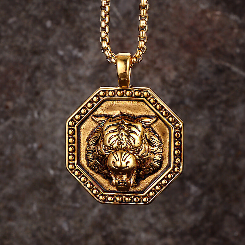 Tiger Head Stainless Steel Pendant